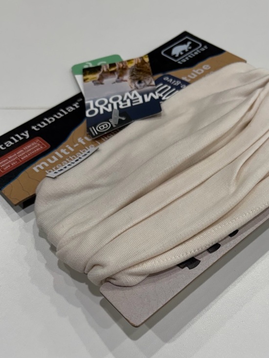 Turtle Fur Adult Totally Tubular Merino Wool Tencel Neck Gaiter UPF 35 Cream NWT main image 3